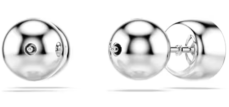 Swarovski Collections - Imber stud earrings Round cut, White, Rhodium plated