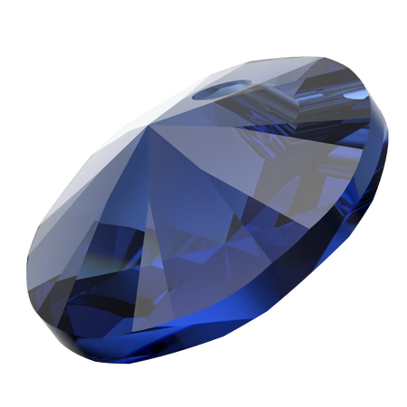 Swarovski 6428 Xilion Rivoli Pendant ReCreated Dark Sapphire 6mm