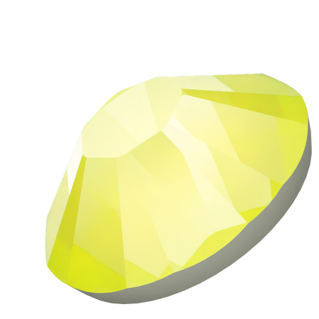 Swarovski 2038 XILION Rose Hotfix Crystal Electric Yellow Ignite SS10