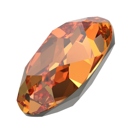 Dreamtime Crystal DC 4120 Oval Fancy Stone Dark Orange 14x10mm
