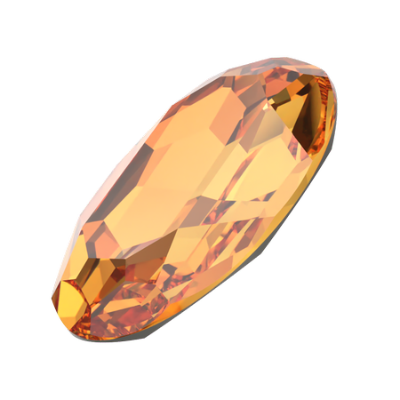 Dreamtime Crystal DC 4127 Large Oval Fancy Stone Dark Orange 30x22mm