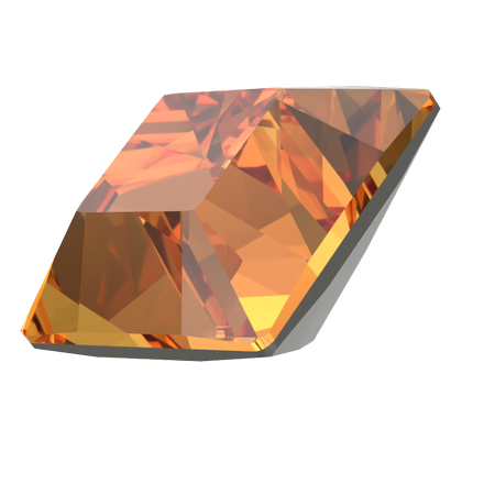 Dreamtime Crystal DC 4428 Square Fancy Stone Dark Orange 3mm