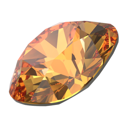 Dreamtime Crystal DC 4470 Cushion Cut Square Fancy Stone Dark Orange 12mm