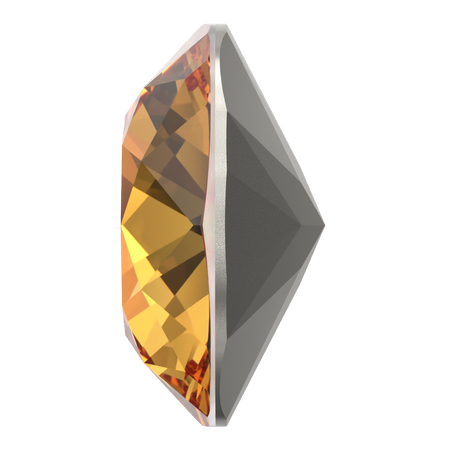 Dreamtime Crystal DC 4470 Cushion Cut Square Fancy Stone Dark Orange 12mm