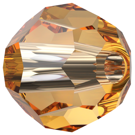 Dreamtime Crystal DC 5000 Round Bead Dark Orange 4mm