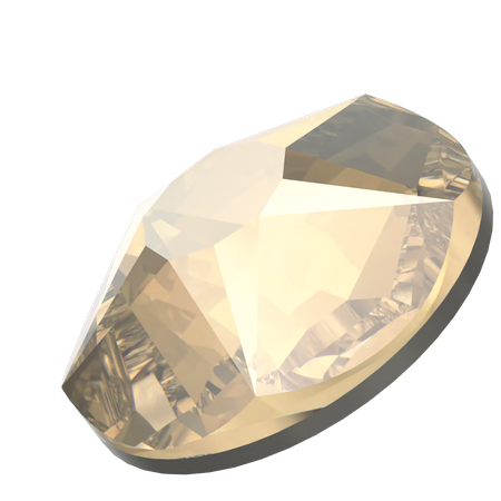 Swarovski 2100 XIRIUS Star Rose Flat Back Crystal Golden Shadow SS20