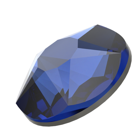 Swarovski 2100 XIRIUS Star Rose Flat Back ReCreated Dark Sapphire SS30