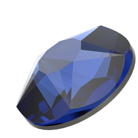 Swarovski 2100 XIRIUS Star Rose Flat Back ReCreated Dark Sapphire SS34