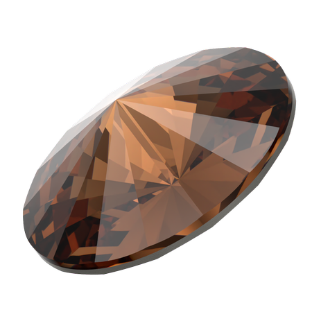 Dreamtime Crystal DC 1122 Rivoli Round Stone Reinvented Smoked Topaz 12mm