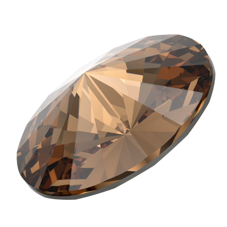 Dreamtime Crystal DC 1122 Rivoli Round Stone Reinvented Smoked Topaz SS47