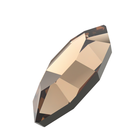 Dreamtime Crystal DC 2200 Navette Flat Back Reinvented Light Smoked Topaz 4x2mm