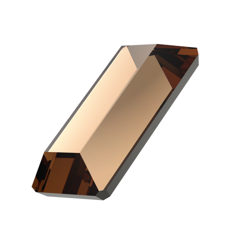 Dreamtime Crystal DC 2510 Baguette Reinvented Light Smoked Topaz 3.7x1.9mm