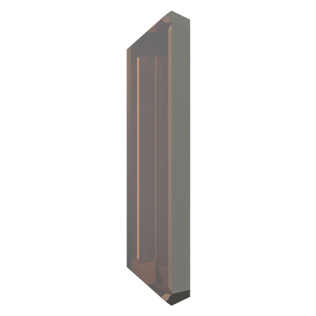 Dreamtime Crystal DC 2510 Baguette Reinvented Light Smoked Topaz 3.7x1.9mm