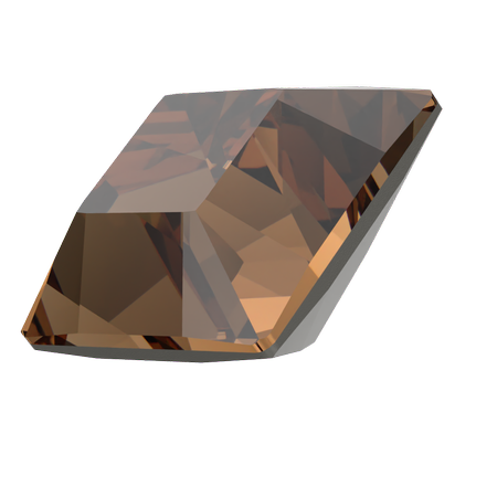 Dreamtime Crystal DC 4428 Square Fancy Stone Reinvented Light Smoked Topaz 4mm