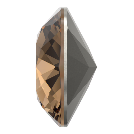 Dreamtime Crystal DC 4470 Cushion Cut Square Fancy Stone Reinvented Light Smoked Topaz 12mm