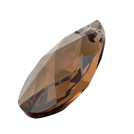 Dreamtime Crystal DC 6106 Pear Shaped Pendant Reinvented Light Smoked Topaz 22mm
