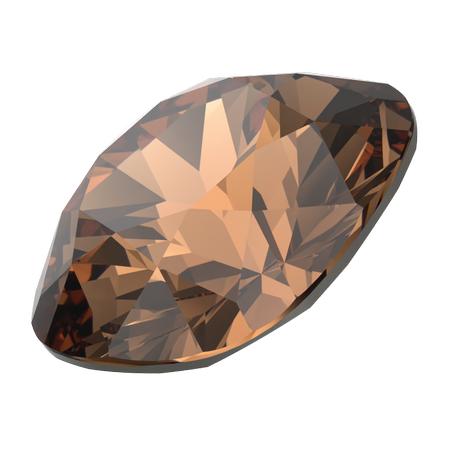 Dreamtime Crystal DC 4470 Cushion Cut Square Fancy Stone Reinvented Smoked Topaz 10mm