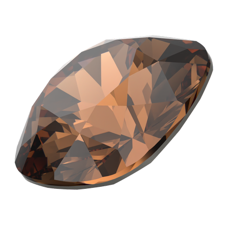 Dreamtime Crystal DC 4470 Cushion Cut Square Fancy Stone Reinvented Smoked Topaz 12mm