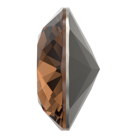 Dreamtime Crystal DC 4470 Cushion Cut Square Fancy Stone Reinvented Smoked Topaz 12mm