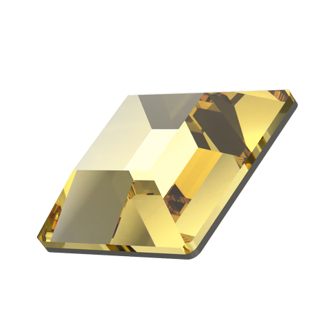 Swarovski 2400 Square Flat Back ReCreated Dark Jonquil 3mm