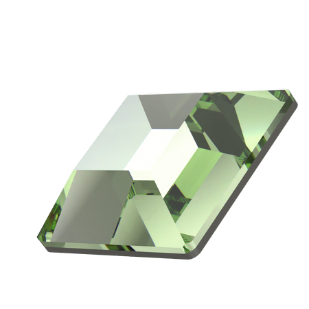 Swarovski 2400 Square Flat Back ReCreated Peridot 4mm