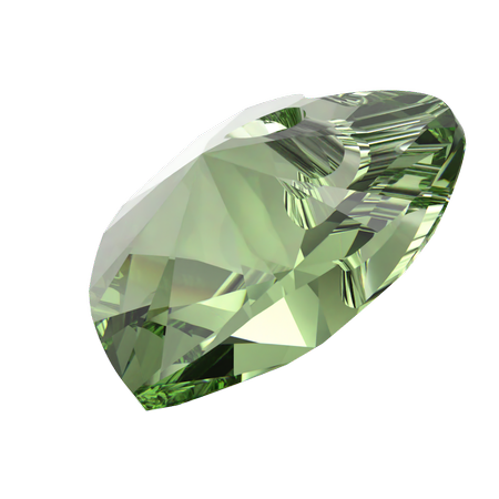 Swarovski 6228 Xilion Heart Pendant ReCreated Peridot 14.4x14mm