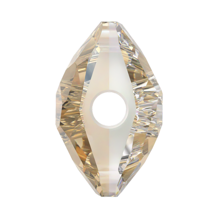 Dreamtime Crystal DC 5035 Thin Square Bead Crystal Golden Shadow 6mm