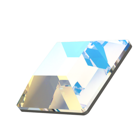 Dreamtime Crystal DC 2400 Square Flat Back Crystal Shimmer 4mm