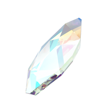Dreamtime Crystal DC 2201 Marquise (Navette) Flat Back Crystal Shimmer 8x3.5mm