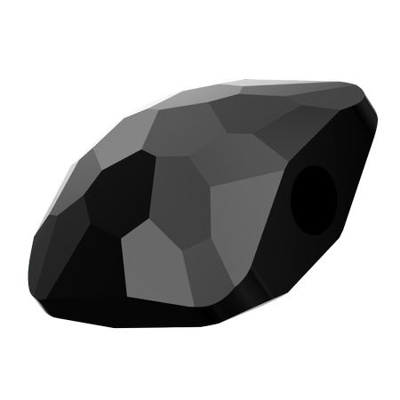 Dreamtime Crystal DC 5035 Thin Square Bead Jet 8mm