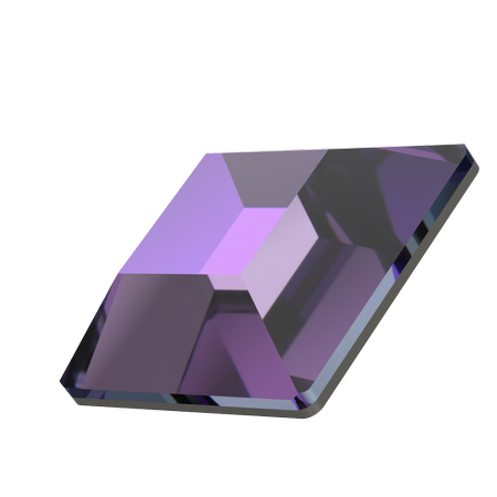 Dreamtime Crystal DC 2400 Square Flat Back Crystal Heliotrope 3mm