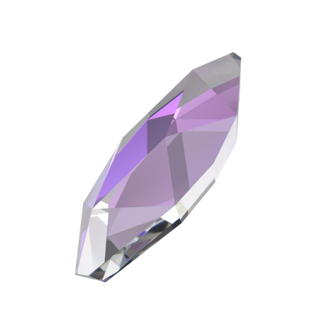Dreamtime Crystal DC 2201 Marquise (Navette) Flat Back Crystal Heliotrope 4x1.8mm