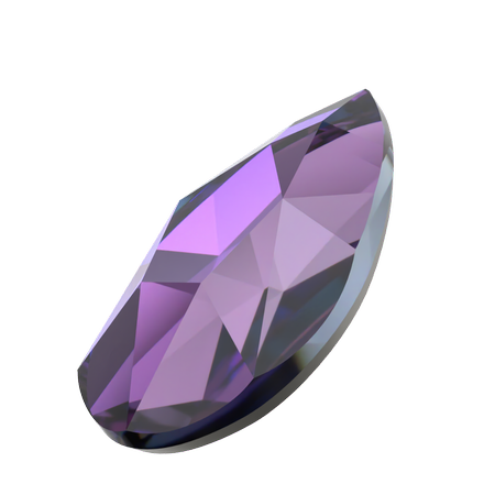 Dreamtime Crystal DC 2303 Pear Shaped Flat Back Crystal Heliotrope 8x5mm