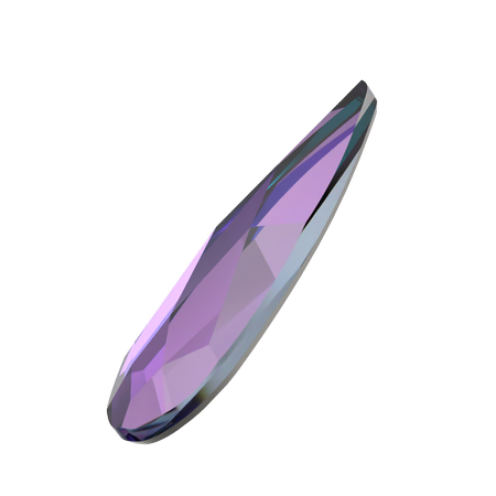 Dreamtime Crystal DC 2304 Raindrop Flat Back Crystal Heliotrope 10x2.8mm