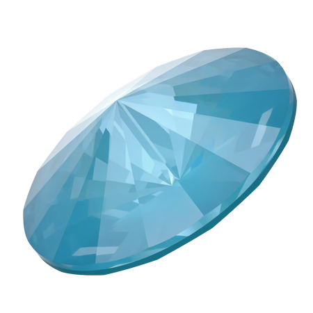 Dreamtime Crystal DC 1122 Rivoli Round Stone Crystal Teal Ignite 12mm