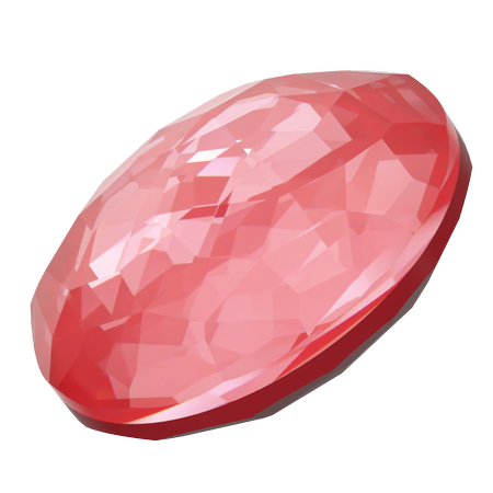 Dreamtime Crystal DC 1383 Thin Round Stone Crystal Poppy Red Ignite 8mm