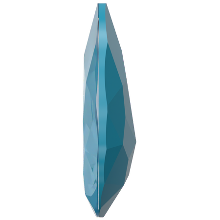 Dreamtime Crystal DC 4327 Large Pear Shaped Fancy Stone Crystal Teal Ignite 30x20mm