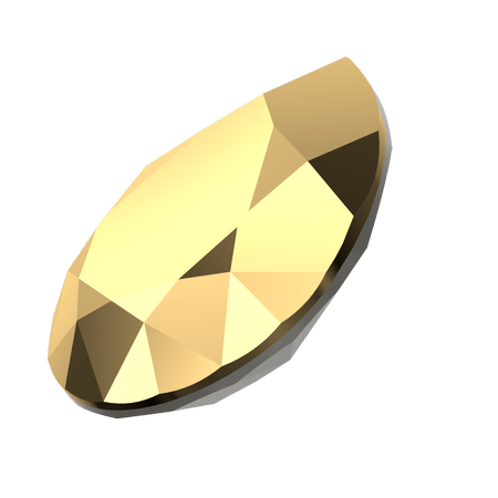 Dreamtime Crystal DC 4320 Pear Shaped Fancy Stone Crystal Aurum 18x13mm