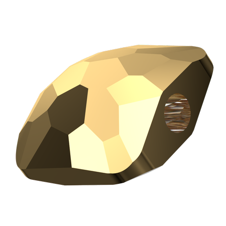 Dreamtime Crystal DC 5035 Thin Square Bead Crystal Aurum 6mm