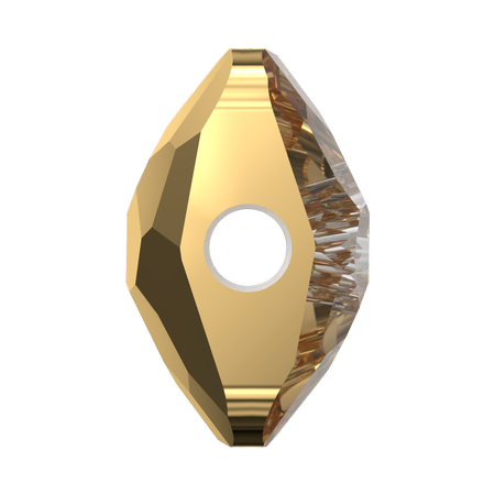 Dreamtime Crystal DC 5035 Thin Square Bead Crystal Aurum 6mm