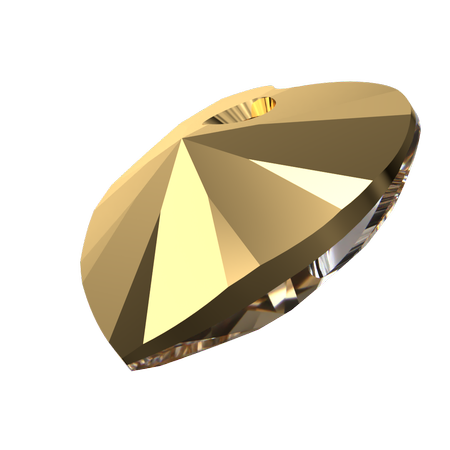 Dreamtime Crystal DC 6228 Heart Pendant Crystal Aurum 10.3x10mm