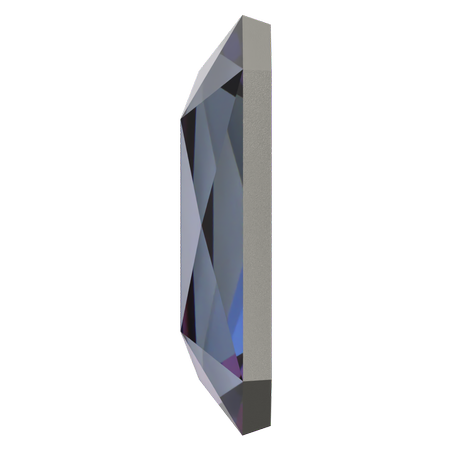 Dreamtime Crystal DC 2602 Emerald Cut Flatback Crystal Heliotrope 8x5.5mm