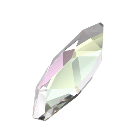 Dreamtime Crystal DC 2201 Marquise (Navette) Flat Back Crystal Vitrail Light 4x1.8mm