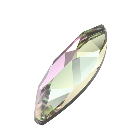 Dreamtime Crystal DC 2201 Marquise (Navette) Flat Back Crystal Vitrail Light 8x3.5mm
