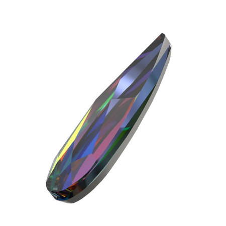 Dreamtime Crystal DC 2304 Raindrop Flat Back Crystal Vitrail Medium 6x1.7mm