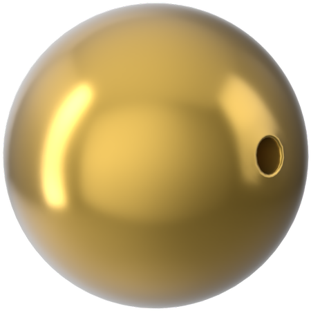 Dreamtime Crystal DC 5810 Round Pearl Bead Royal Gold 4mm