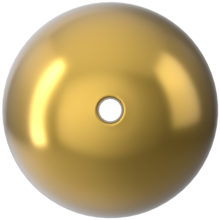 Dreamtime Crystal DC 5810 Round Pearl Bead Royal Gold 4mm