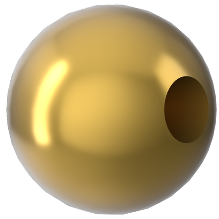 Dreamtime Crystal DC 5818 1/2 Drilled Round Pearl Royal Gold 4mm