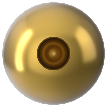 Dreamtime Crystal DC 5818 1/2 Drilled Round Pearl Royal Gold 4mm