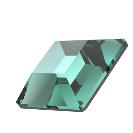 Dreamtime Crystal DC 2400 Square Flat Back ReInvented Caribbean Green 4mm